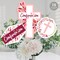 Big Dot of Happiness Confirmation Pink Elegant Cross - Girl Religious Party Centerpiece Sticks - Table Toppers - Set of 15